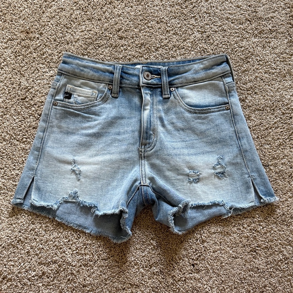 KanCan Light Blue Distressed Jean Shorts